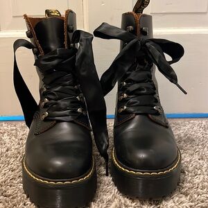 Doc Martin boots with ribbon laces